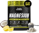 Magnesium Glycinate Powder Supplement - L-Theanin, Ashwagandha, Valerian Root - Hohe Absorption - Unterstützt Muskelreparatur - Gegründet von James Rodriguez - 30 Servierungen (Coconut Lemonade)