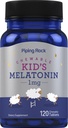 Piping Rock Kids Melatonin 1mg | 120 Chewable Tablets | Ergänzung für Kinder | Vegetarisch,Non-GMO, Glutenfrei