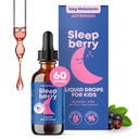 JoySpring Sleepberry Kids Melatonin 3 mg – Liquid Sleep Aid mit L Theanin, High Absorption Berry Drops (2 fl oz) 60 Portionen, Kinder Melatonin mit Vitamin D Kids Travel Essentials