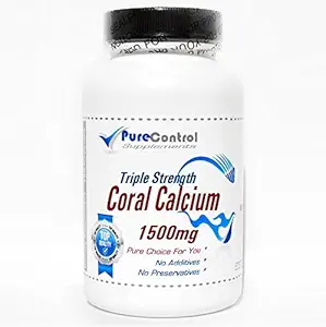 Triple Strength Coral Calcium 1500mg // 200 Kapseln // Pure // von PureControl Supplements