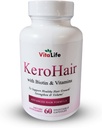 KeroHair Komplettergänzung mit Vitaminen und Biotin I 60 Kapseln für starkes und gesundes Haarwachstum - Verhindert Haarausfall | zugelassen* angereichert mit extra Biotin und Vitamin B