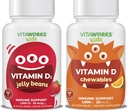 Kinder Vitamin D3 1000 IU Jelly Bohnen + Vitamin D3 1000 IU Kaubare Bundle