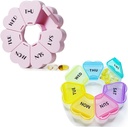 MOLN HYMY niedlich Wöchentliche Pille Box 7 Tage, Herz geformt Pille Fall Organizer 1 Mal am Tag, Lila Pink Pille Container einmal täglich, Große Medizin Spender für Vitamin/Fish Öl/Medikation/Ergänzungen