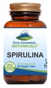 Pure Mountain Botanicals Spirulina Kapseln - 90 Kosher Vegan Caps - Jetzt mit 450mg Bio Spirulina Pulver - Natur Superfood Supplement