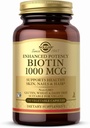 Solgar Biotin 1000 mcg - 250 Gemüsekapseln - Unterstützt gesunde Haut, Nägel & Haar - Non-GMO, Vegan, Glutenfrei, Dairy Free, Kosher - 250 Servierungen