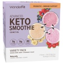 WonderFit von WonderSlim Keto Smoothie mit C8 MCT Öl, Variety Pack, 1-3g Net Carbs, Glutenfrei, Probiotic & Immune Support (5ct)