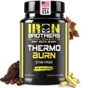 Iron Brothers Supplements Stimulant Free Fat Burners for Women and Men – Weight Loss - Non Stim Thermogenic Fat Burner – Nahrungsergänzung – Metabolism Booster mit Cayenne Pepper – 30 Tage Versorgung