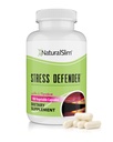NaturalSlim Stress Relief Supplement - Stress Defender, High Cortisol Reducer, Control Cravings, Schlaf &amp; Stoffwechsel Unterstützung mit Vitamin B5 Pantothenic Acid & L Tyrosin - 180 Gemüse Kapseln