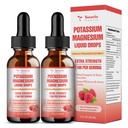 Kalium-Magnesium-Ergänzung Flüssigkeitstropfen - Hohe Absorption Kalium-Ergänzung mit Magnesium, Kalzium, Vitamin D3 K2, Vegan, Non-GMO-Kalium-Unterstützung Leg Cramps, Knochen, Muskel - 4 Fl oz