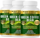 Grüne Kaffeebohnen-Extrakt, 100% reine grüne Kaffeebohnen-Kapseln, 50% Chlorogenic Säure, 10.000 mg Stärke, 180 Kapseln, 6 Monate Versorgung, Non-GMO und Gluten frei, traditionelle Kräuterergänzung