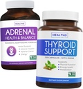 Bundle Thyroid Support & Adrenal Support - Komplette Balance Bundle Schilddrüse Unterstützung mit Iodine Verbesserung Ihrer Energie und Adrenal Support & Cortisol Manager (Non-GMO) Leistungsstarke Adrenal Health Support