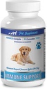Dog Immun Booster Organic - Hunde Immununterstützung - Fortgeschrittene CHEWABLE Treats - Premium - rot Klee Hunde - 1 Flasche (90 Chews)