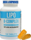 Lipo BC, Lipo B-Complex 120 Tabletten - Verbessert, Gleiche vertrauenswürdige Lipo BC Formulierung Minus Die Harsh Coating Ingredients - Reiniger Zutaten für optimale Ergebnisse. Tierarzneimittel