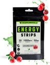 Energy Strips - 50 Mg Caffiene - Quick Absorber 100% Alle natürlichen Formel - Cranberry Flavor - 30 Streifen -