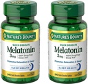 Nature's Bounty Melatonin 3mg, 100% Drug Free Sleep Aids für Erwachsene, unterstützt Entspannung und Schlaf, Nahrungsergänzung, 240 Count (Pack von 2)