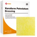 Carbou Medical Xeroform Petrolatum Dressing 2"x2", 25 Individuelles Pack, Nicht-Adherent Gauze Pads, Weiche feine Mesh Gauze Patch für Wound Care, Burns, Lacerationen, Haut Grafts & Chirurgische Schnitte