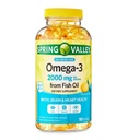 Spring Valley Omega-3 da Fish Oil massima cura Softgels, 2000mg, 180 Conte