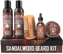Viking Revolution Ultimate Conditioner für Herren Bart Grooming - Erweicht, Glattt und Beard Itch- Enthält Wash, Conditioner, Öl, Balm und Comb- Sandalwood Duft