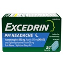 Excedrin PM für Kopfschmerzen Relief, Acetaminophen 250mg, Aspirin 250mg, Diphenhydramin Citrate 38mg, Schmerzrelief, Nachtschlafhilfe, 24 Count