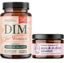 Myo-Inositol Powder Complex und Frauen DIM Ergänzung | Hormon Balance Bundle mit Ideal 40:1 Ratio Myo-Inositol & D-Chiro Inositol Pulver (30 Servierungen) und DIM Ergänzung für Frauen (60 Servierungen)