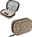 Tarity Leopard Pille Box 7 Tage Pill Organizer, Wöchentliche Pille Case mit Reißverschluss Tasche, Portable Reise Pille Container Medizin Organizer Vitamin Pille Halter