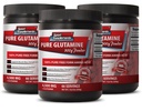 Brain und Memory Booster - Reines GLUTAMINE Pulver 4.500MG - Immununterstützung, Glutaminpulver-Ergänzung, Energie-Booster-Ergänzungen, Glutamin pre Workout, L Glutamin Post Workout 3 Bottle (900g)