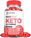 Keto Bits Keto ACV Gummies Extreme 2000MG Keto Bites Keto Gummis Apfel Apfelessig Formuliert mit Granatapfel-Blütensaft Pulver B12 Vegan Non GMO 60 Gummys