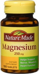 Natur Made Magnesium 250 mg Tabletten, 100 Count (Pack von 3)