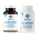 NuEthix Formulierungen Cortisol und Microbiome Balance Supplement Bundle: Cort-Eaze Cortisol-Control Supplement, 60 Kapseln, 30 Portionen und Gut Defender+, 180 Kapseln, 90 Portionen
