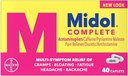 Midol Complete Maximum Strength Pain Reliever Caplets 40 ea (Pack mit 4)