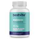 BESTVITE Melatonin 20 mg - 120 Veg Caps - No Stearates - No Sucralose, No Dextrose, No Silicon Dioxide, No Mannitol - Vegan - Non-GMO - Glutenfrei