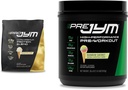 PRO JYM 45 Servierungen - Tahitian Vanilla Bean & Pre Jym Rainbow Sherbet, 30 Servierungen, Rainbow Sherbet, 1.8 Pound (Pack von 1)