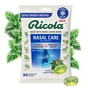 Ricola Max Cool Menthol Nasal Pflege große Tasche | Cough Suppressant Tropfen | Dual Action Liquid Center | Beruhigendes Langlebiges Relief - 34 Count (Pack von 1)