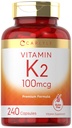 Carlyle Vitamin K2 Supplement 100 mcg | K2 MK-4 | 240 Kapseln | Non-GMO & Gluten Kostenlos