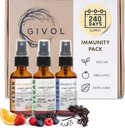 Immunität Pack Flüssige Vitamine (Pack mit 3) Sambucus Nigra Elderberry Mist, Zink Boost Mist und Vitamin C Mist (Extra Strength) - Natürliche Immunsystem Unterstützung - Non-GMO Gluten-Free - 240 Tage Versorgung