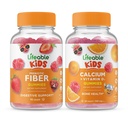 Lifeable Prebiotic Fiber Kids + Calcium mit Vitamin D Kids, Gummis Bundle - Große Verkostung, Vitamin Supplement, Glutenfrei, GMO frei, Kaugummi