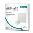 Dimora Kalzium Alginate Wund Dressing, 4'' x 4'''' Patches,10 Individuelle sterile Pads, weiche und hochgradig saugfähige Dressing Gauze, Stick-Padding