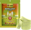 Moskito Guard Repellent Bands / Armbänder (12 Pack) Hergestellt mit natürlichen pflanzlichen Inhaltsstoffen - Citronella, Lemongrass Öl.