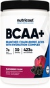 Nutricost BCAA Active with Glutamie, Citrullie, and Coconut Hydration Powder (BlackBerry Plum) 30 Servierungen - Verzweigte Kettenaminosäuren mit Hydration Complex - Glutenfrei, Non-GMO