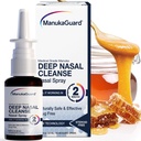 ManukaGuard Medical Grade Manuka Honey Natural Nasal Spray mit Saline Lösung für Congestion Support, Sinus und Allergy Relief, Nasal Moisturizing, Neuseeland Honey, MGO 600, 0.65 fl oz Bottle