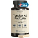 Tongkat Ali Fadogia Agrestis - 1200mg, Enhanced with Nitric Oxide Booster Supplement, Longjack Tongkat Ali for Men, *USA Made and Tested*, 60 Kapseln