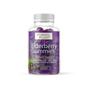 Elderberry Queen Organic Elderberry Gummies 60 ct - Immununterstützung Gummis mit Vitamin C & Zink - Elderberry Vitamin Gummies für Erwachsene und Kinder