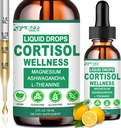 2 Pack Cortisol Ergänzungen für Damen und Herren, 16-in-1 Cortisol Calm Reducer Detox Manager w. Magnesium, Ksm-66 Ashwagandha L-Theanineidylserine für Lower Cortisol, Recess Mood, Relax, Sleep