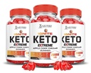 (3 Packung) Zünden Keto ACV Gummies Extreme 2000MG Erweiterte Zünden Keto Gummies Apfelessig formuliert mit Granatapfel Rübensaftpulver B12 Vegan Non GMO 180 Gummys