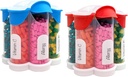 Extra Large Pill Organizer Daily, Weekly, Mensuel Supplément Bouteille, Distributeur de pilules Mignon avec 7 Compartiments XL (2 Pack Combo) (bleu clair et rouge)