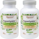 Quantum Health SuperLysine+ Advanced Formula Immun Support Supplement Lysine 1500 mg, Vitamin C Echinacea Licorice Bee Propolis & Odorless Knoblauch - 180 Tabletten (Pack von 2)