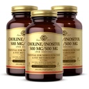 Solgar Choline/Inositol 500 mg/500 mg, 100 pflanzliche Kapseln - Energiemetabolismus, Lebergesundheit, essentiell für Gehirn- und Nervenfunktion - Non-GMO, Vegan, Glutenfrei, Dairy Free, Kosher - 50 Servierungen