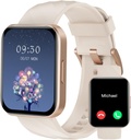 RUIMEN Smart Watches für Herren (Answer/Make Calls) Kompatibel mit iPhone/Android Phones, 1.85" HD Screen Fitness Tracker Heart Rate Monitor 100+ Sport Tracker Watch Waterproof (Milky White)