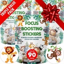 Fokus Boosting Aufkleber (90 Pack) - Gesundes Gehirn unterstützt Aufmerksamkeit, Papier, Bubble Design, Drug Free, Kleidung, Unisex
