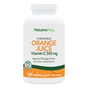 NaturesPlus Orangensaft Kaubares Vitamin C - 500 mg, 180 Tabletten - Hohe Potenz Immununterstützungsergänzung, Antioxidans - Gentle On Stomach -Vegetarisch, Glutenfrei - 180 Portionen